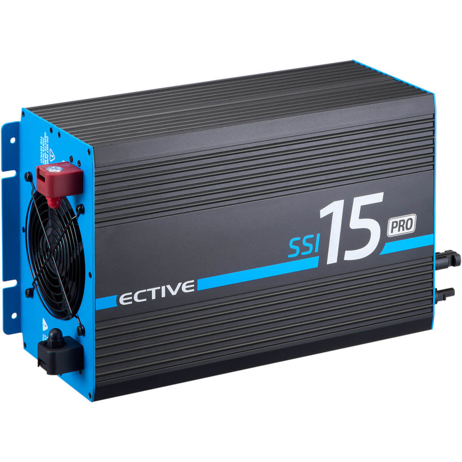SSI 15 PRO 1500W/12V 4in1 Sinus-Wechselrichter mit NVS, Ladegerät & MPPT Laderegler (CH-Stecker)