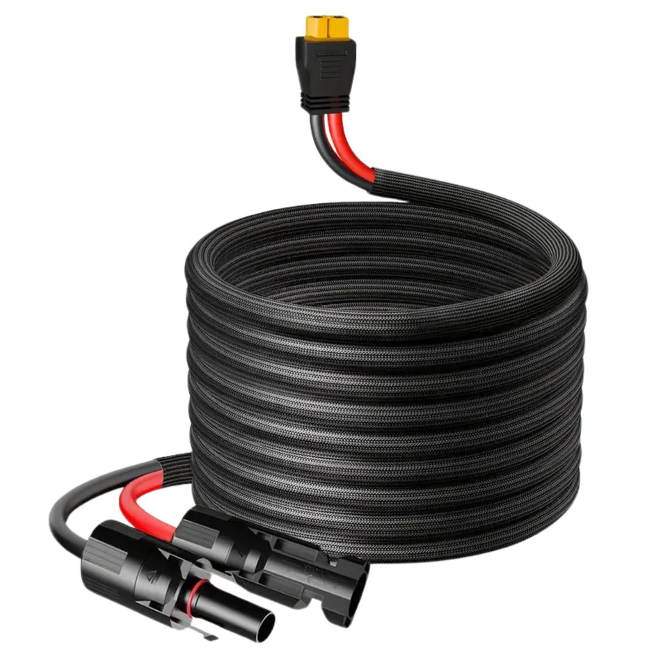 6m solar extension cable MC4 to XT60 with robust fiberglass sheath