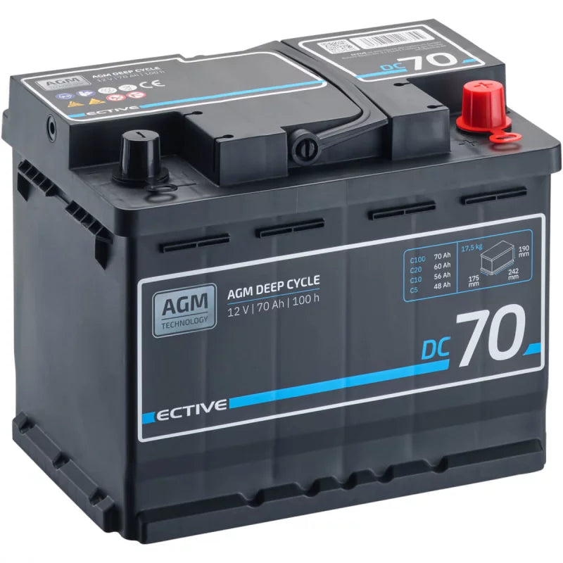 DC 70 AGM Deep Cycle 70Ah Versorgungsbatterie