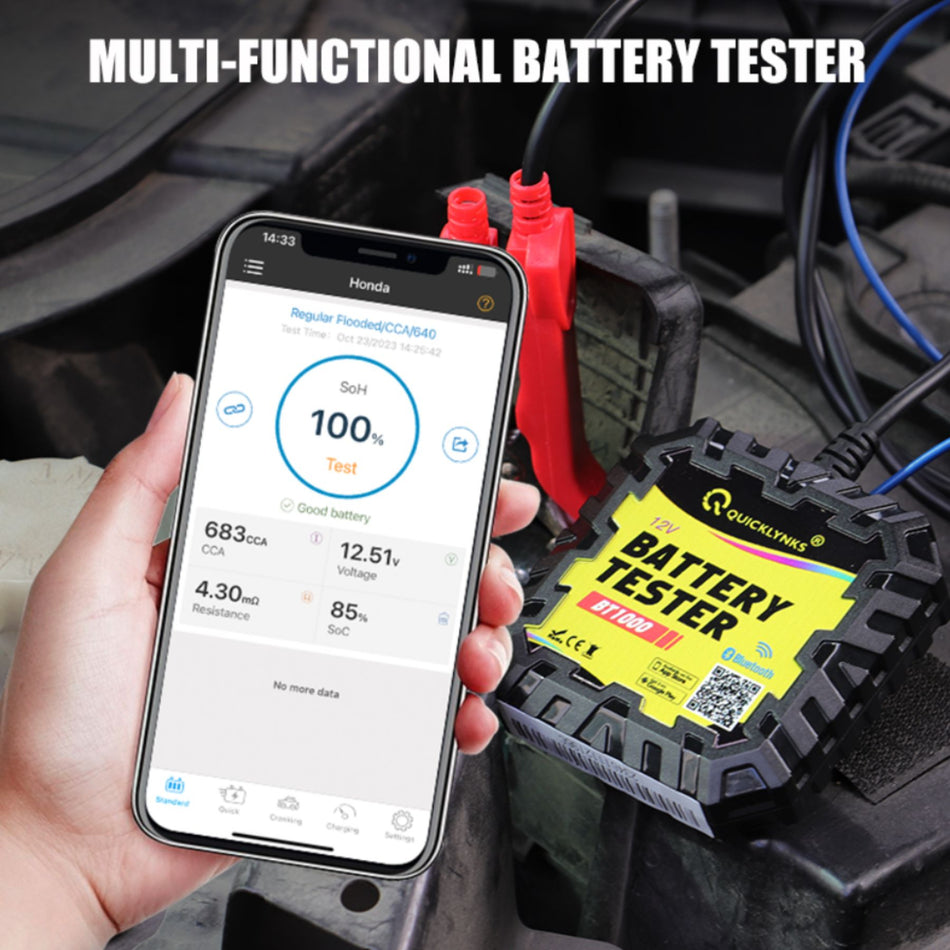 BT1000 Portable Battery Tester with App