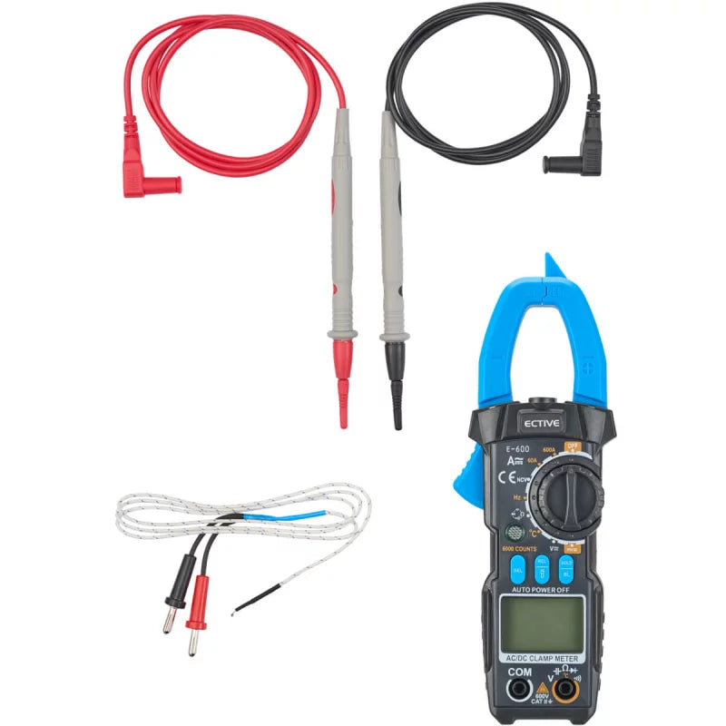 E-600 Digital Current Clamp with Light & Accessories