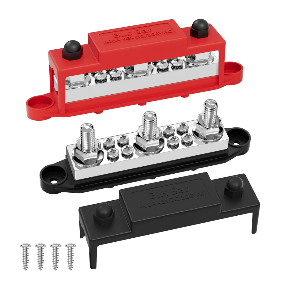 Kit de barre omnibus qualité marine | 400A | 3 x M10, 8 x M5