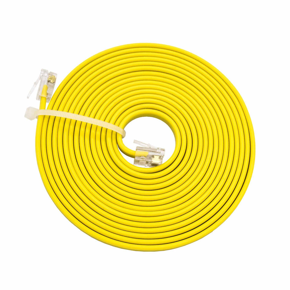 6m RJ12 6P6C Flex Pur Datenkabel gelb
