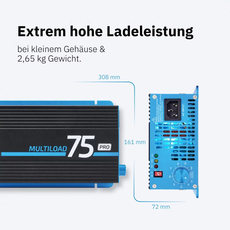 Multiload 75 Pro Batterieladegerät | 75A/12V und 37,5A/24V | 3. Generation