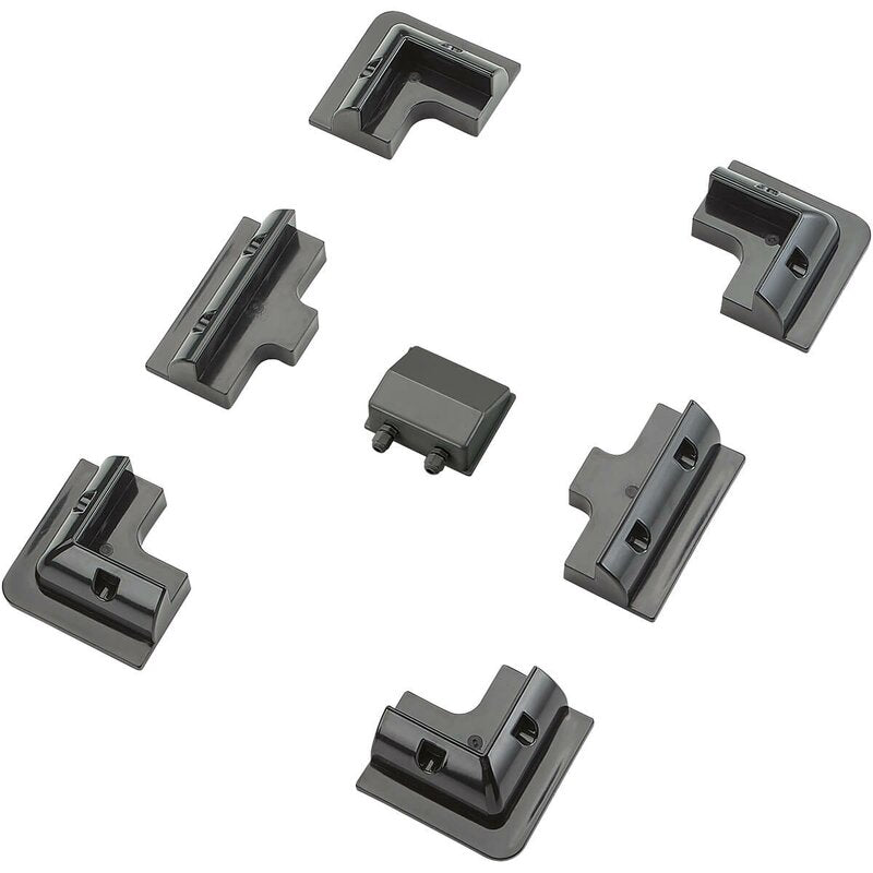 Kit de montage complet court pour installation solaire, 7 pièces (noir)