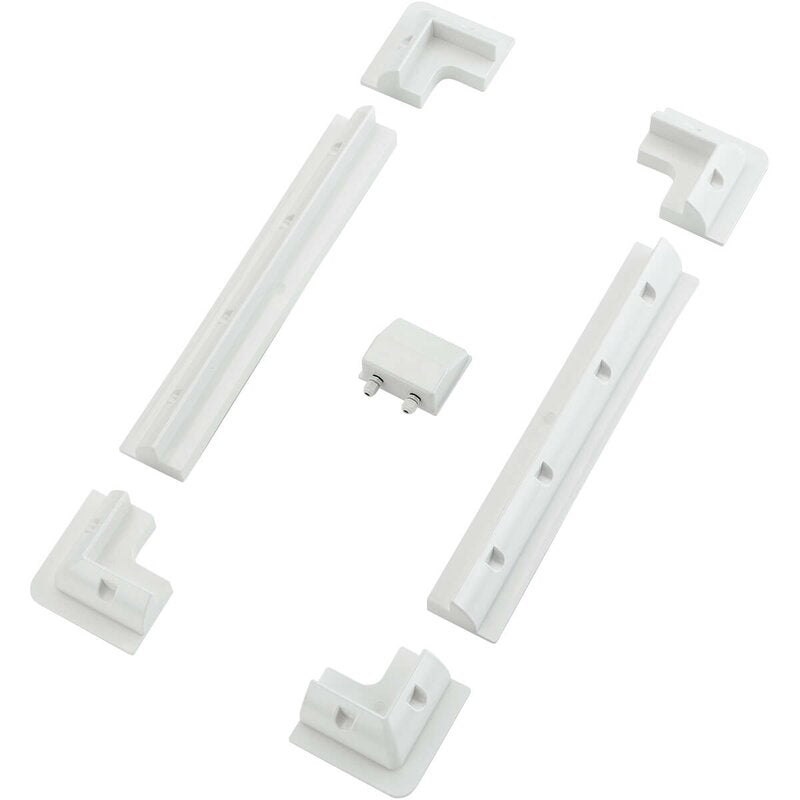 Kit de montage complet long pour installation solaire, 7 pièces (blanc)