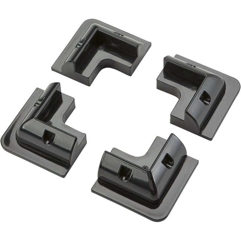 Profilés d'angle support de module solaire, 4 parties (noir)