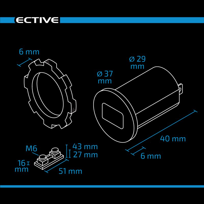 Amperemeter mit Shunt:  Für 12 oder 24-V-System Anzeige zu Messung von Lade- oder Entladestrom