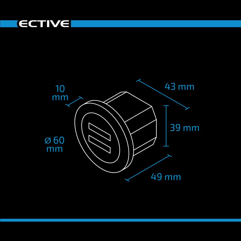 Indicatore LED del livello di carica della batteria e indicatore delle ore di funzionamento 12 -72V