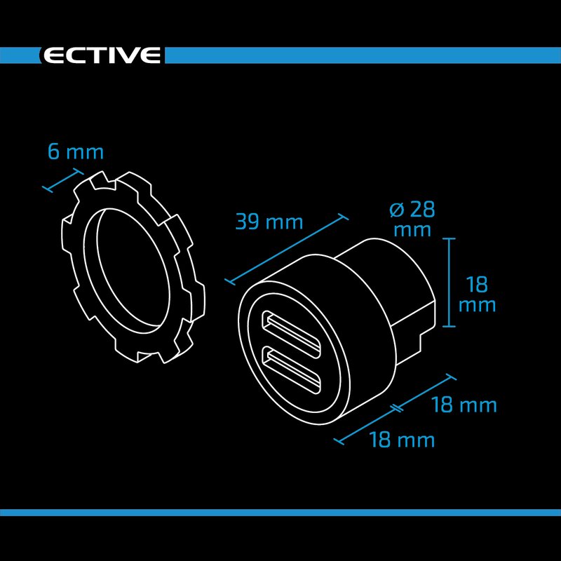 Doppia presa USB integrata 5V 2,4A