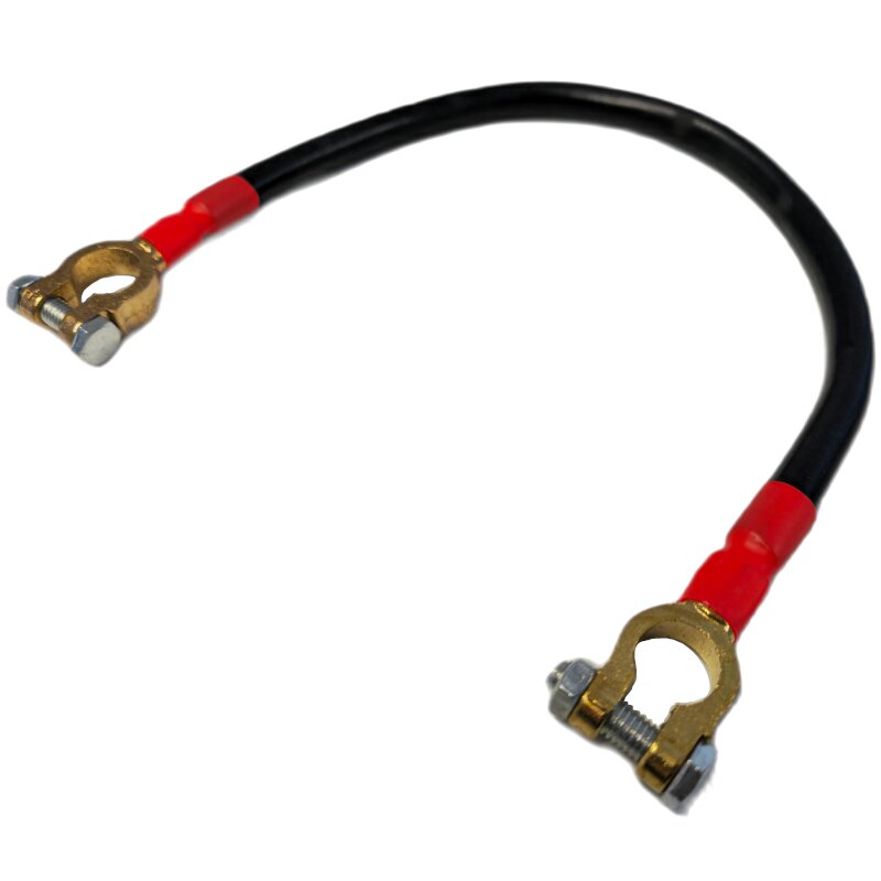 Battery connection cable terminal to terminal without terminal cover