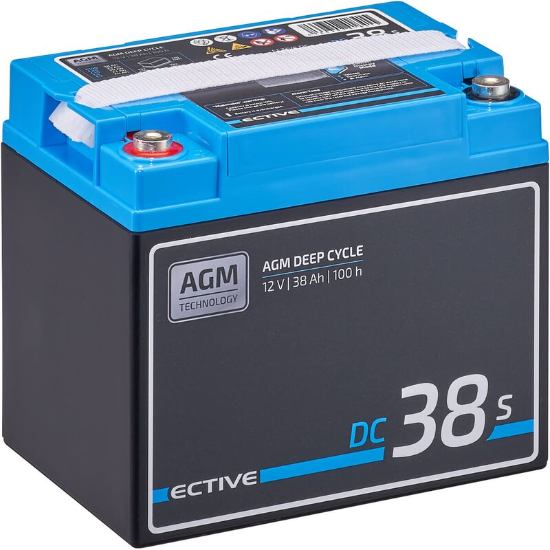 DC 38S AGM Deep Cycle mit LCD-Anzeige 38Ah