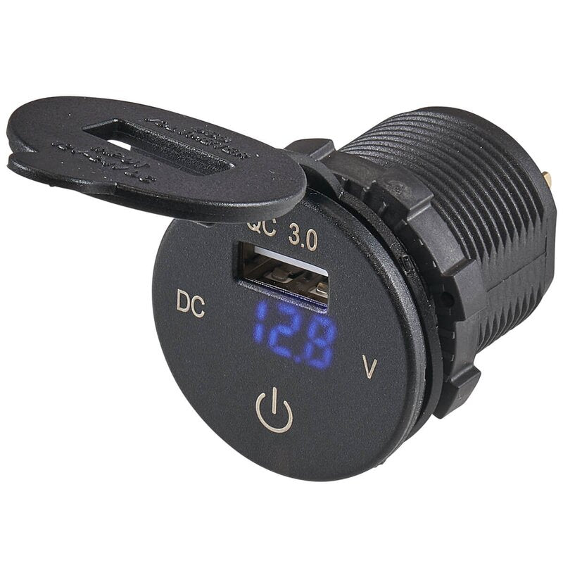 Presa USB 3.0 integrata con display tensione 12/24V