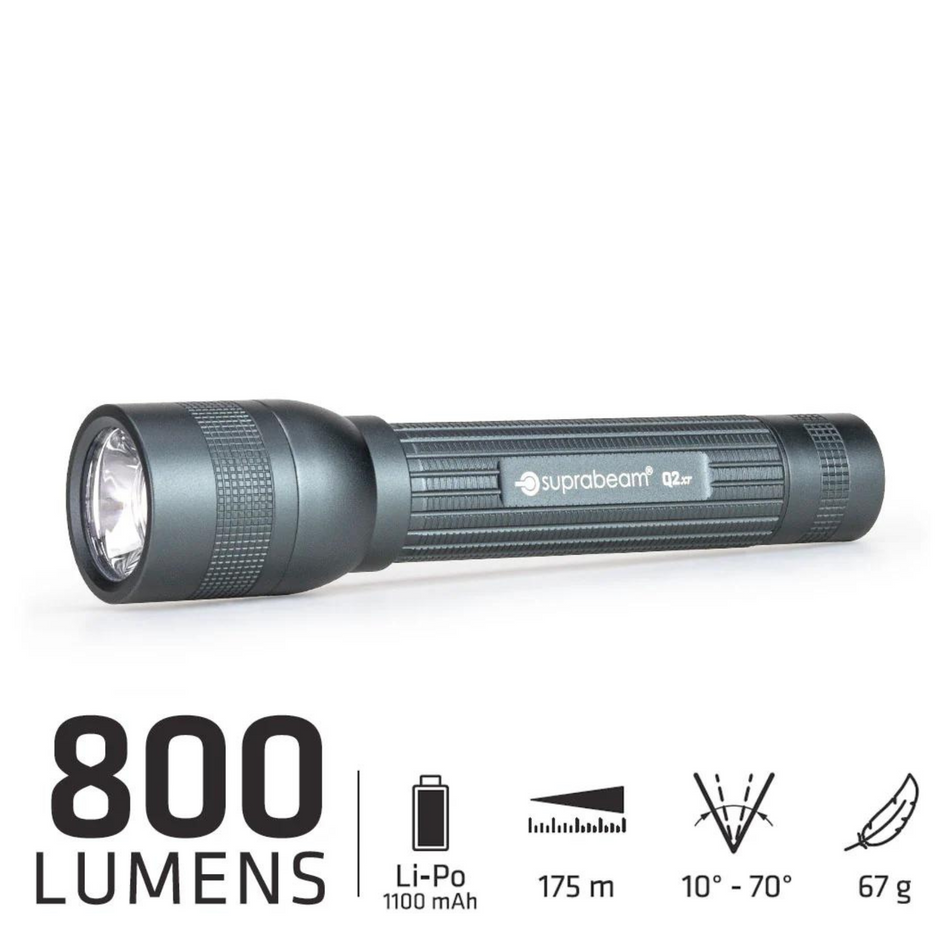 Q2xr Akku-Taschenlampe - 800 Lm
