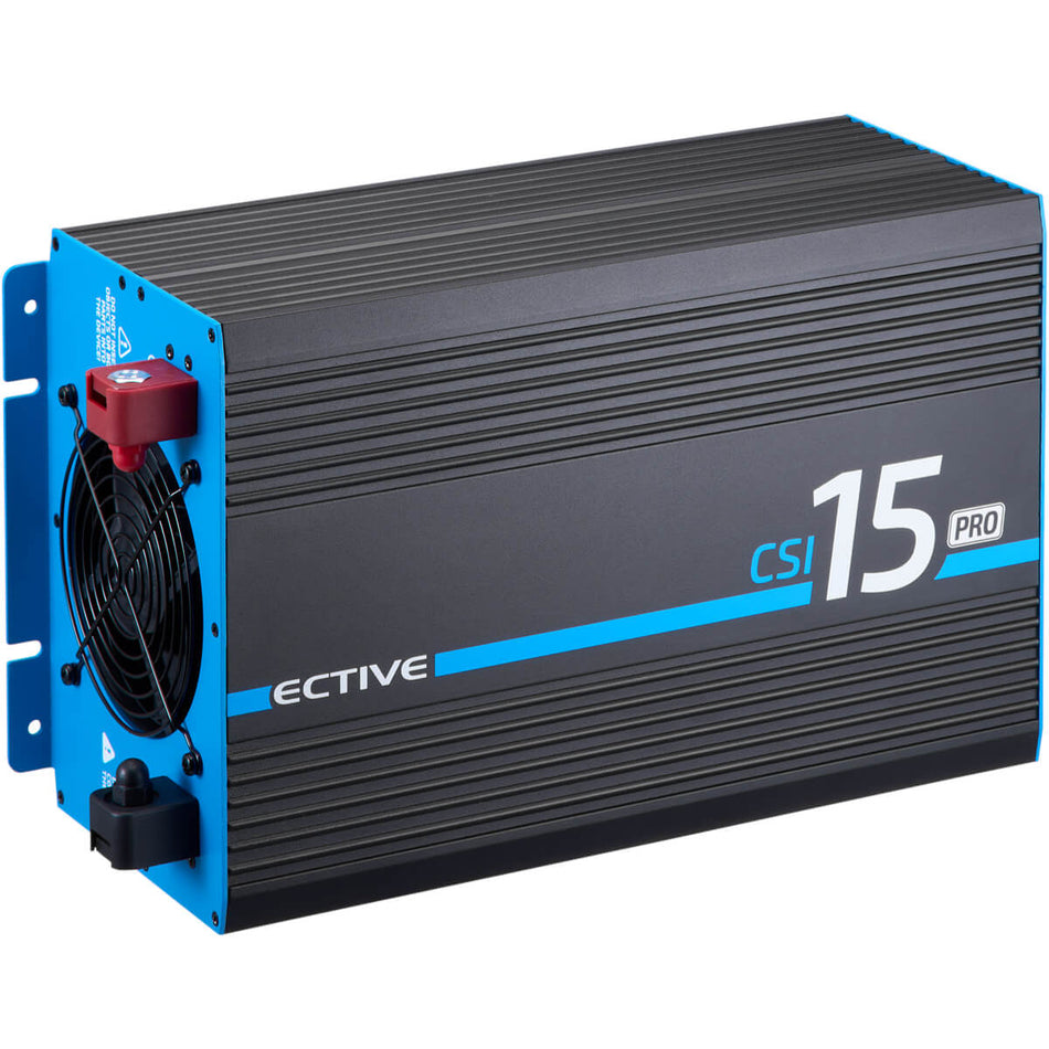 CSI 15 PRO 1500W/12V Sinus-Wechselrichter mit Netzvorrangschaltung und Ladegerät (CH-Stecker)