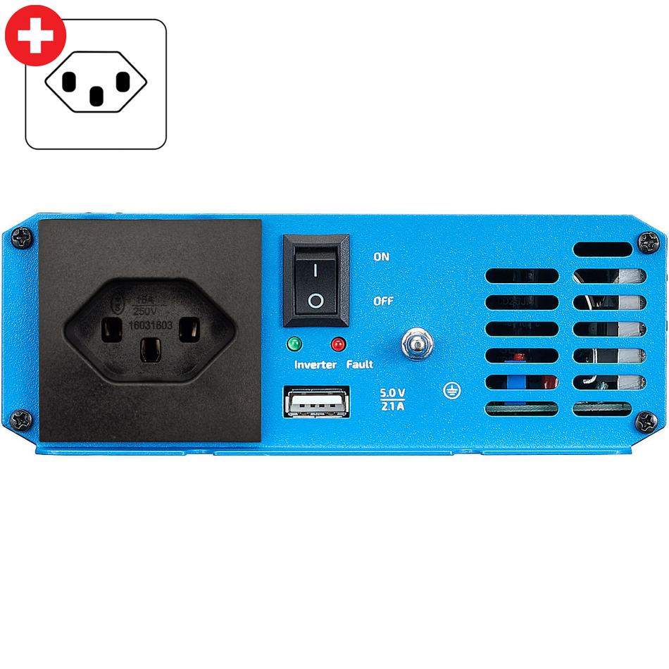 SI 3 300W/24V Sinus-Wechselrichter mit reiner Sinuswelle (CH-Stecker)