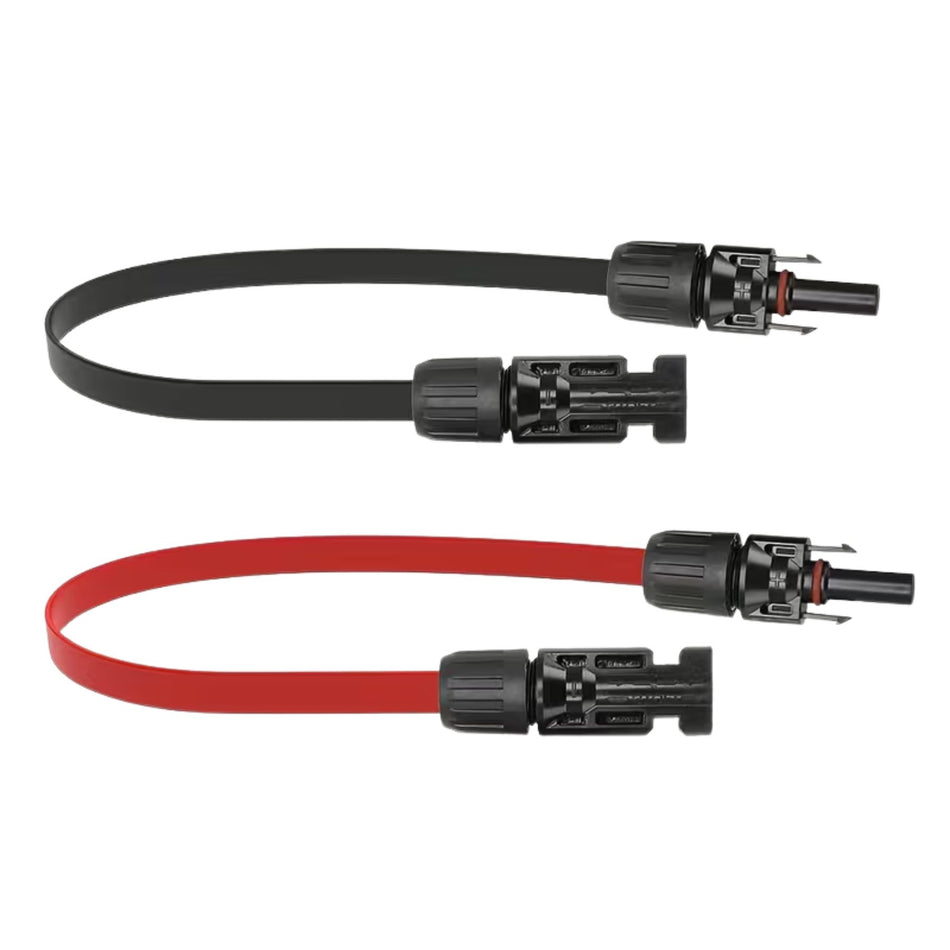 Câble solaire plat pour passage de fenêtre et de porte, 30 cm | 10 AWG, 5,2 mm²