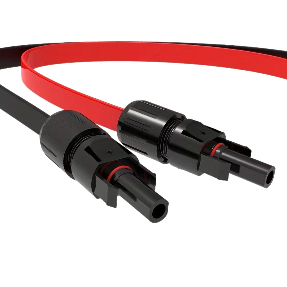 Câble solaire plat pour passage de fenêtre et de porte, 30 cm | 10 AWG, 5,2 mm²