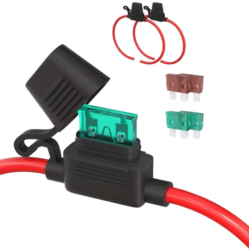 2 x Sicherungshalter 12V für ATC/ATO Sicherungen | 5mm² für 40A