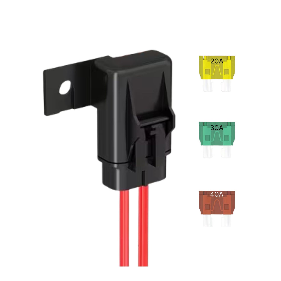 Sicherungshalter für ATC/ATO Sicherungen zur Wandmontage | inklusive 20-40A Sicherungen