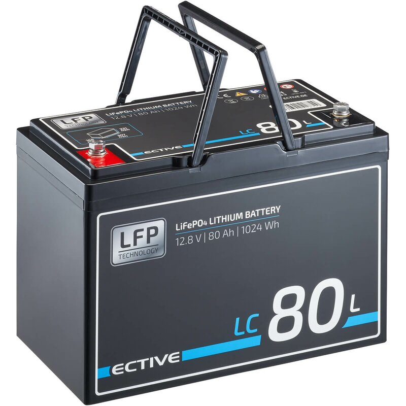 LC 80L 12V LiFePO4 Versorgungsbatterie 80Ah