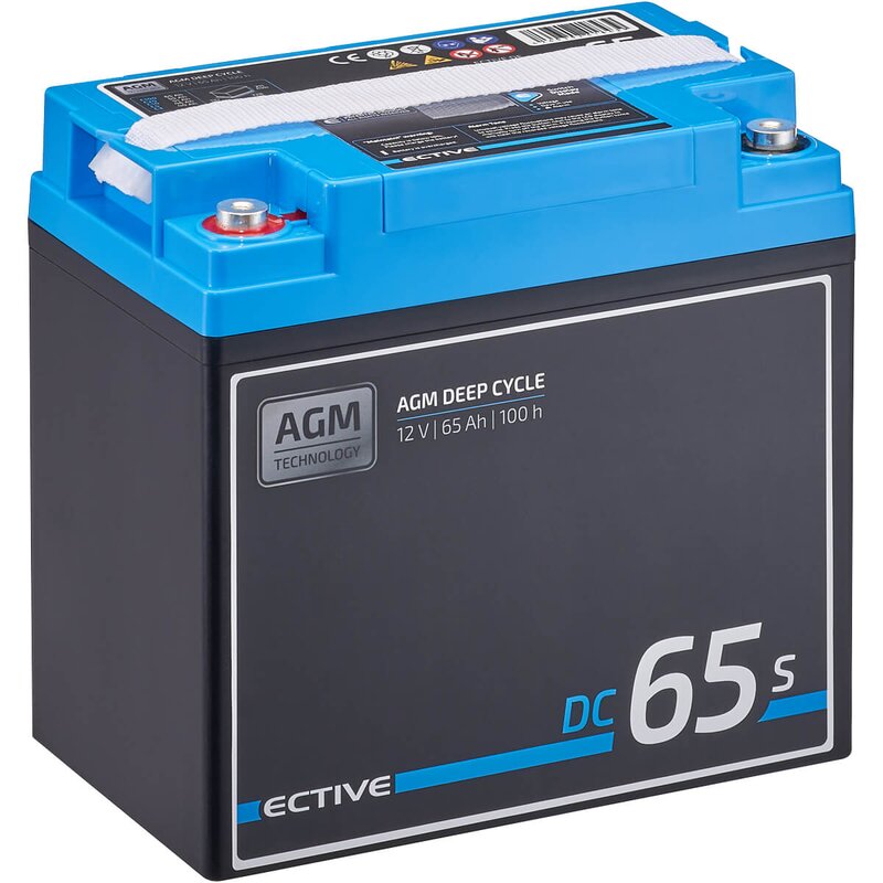 DC 65S AGM Deep Cycle avec écran LCD 65Ah