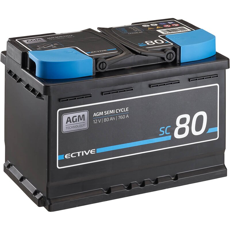 Batterie d'alimentation SC 80 AGM Semi Cycle 80Ah