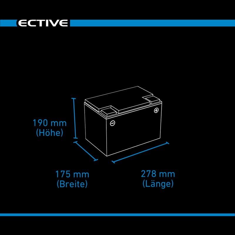 Batterie d'alimentation SC 80 AGM Semi Cycle 80Ah