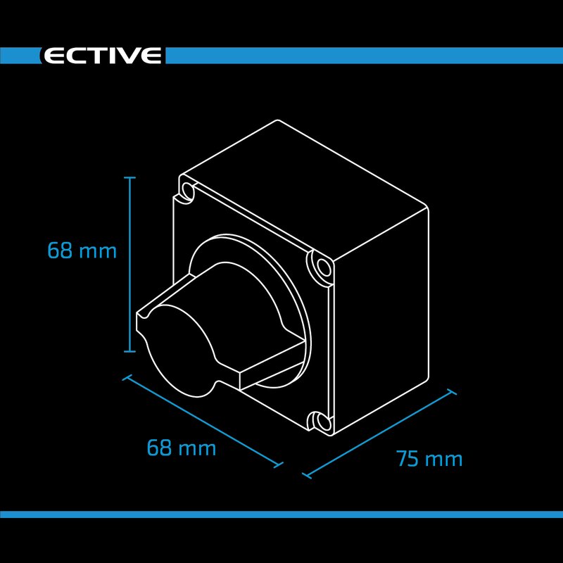 Interruttore magnetotermico tripolare per 2 batterie 275A 12-48V