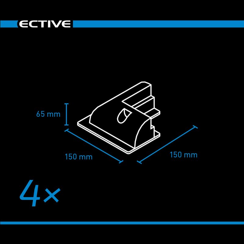 Eckprofile Solarmodulhalterung 4-teilig (weiss)