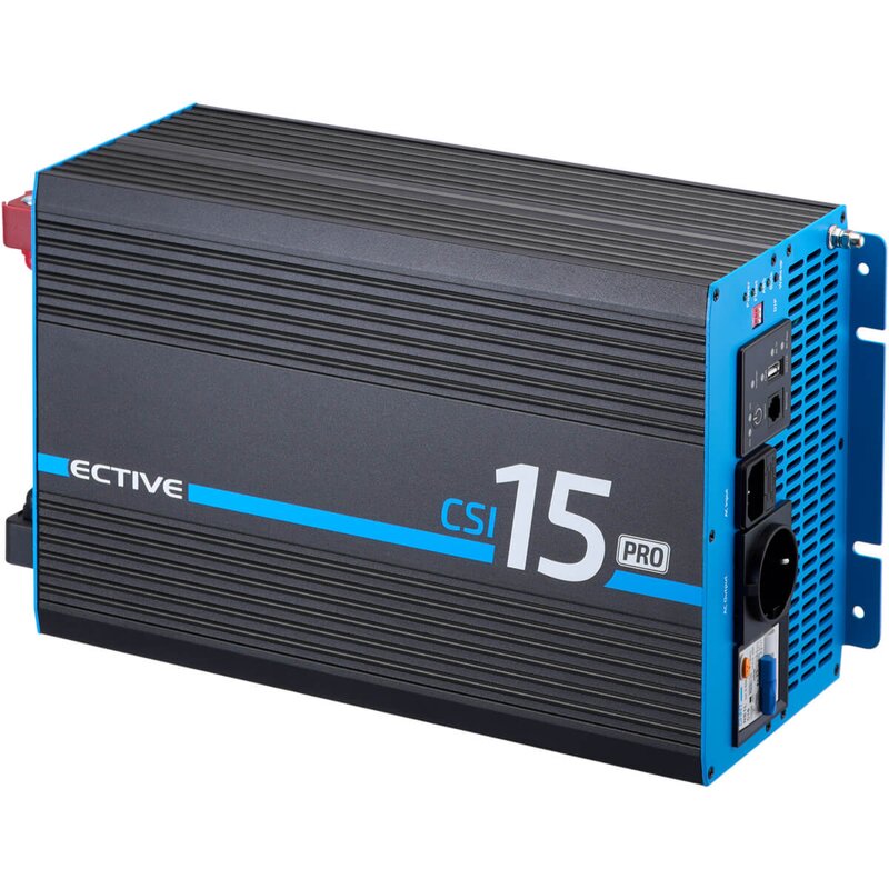 Inverter sinusoidale CSI 15 PRO 1500W/12V con circuito di priorità di rete e caricabatterie