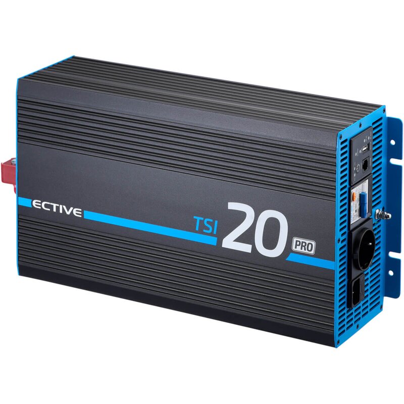 Inverter sinusoidale TSI 20 PRO da 2000 W/12 V con circuito di priorità di rete