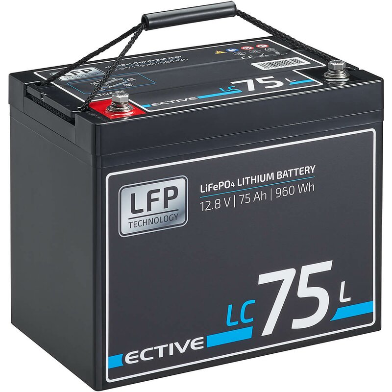 LC 75L 12V LiFePO4 Versorgungsbatterie 75Ah