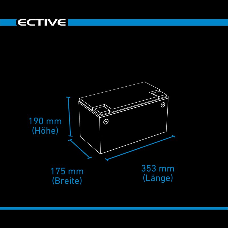 ECTIVE LC 100 100 Ah 12V LiFePO4 Lithium Versorgungsbatterie, 766,30 €